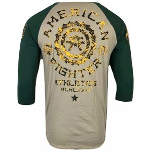 yellow american fighter shirt